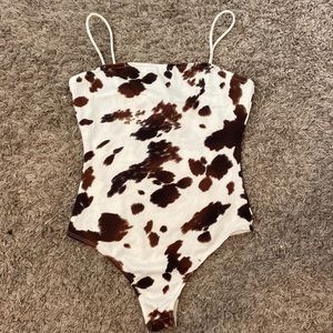 Cow Print bodysuit